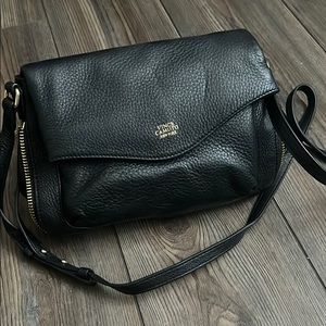 Black leather Vince camuto cross body bag
